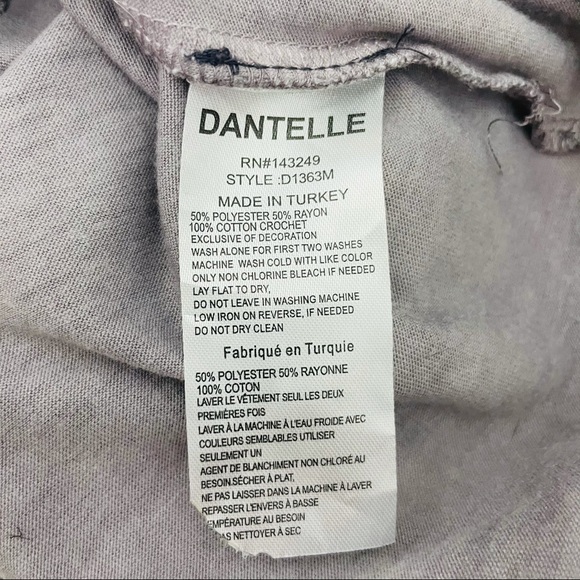 Dantelle Embroidered Open Back Gypsy Tee - Picture 6 of 6